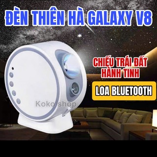 Đèn thiên hà galaxy V8 PUCEN có loa bluetooth - đèn chiếu thiên thạch vũ trụ trái đất cho trang trí phòng KOKO 