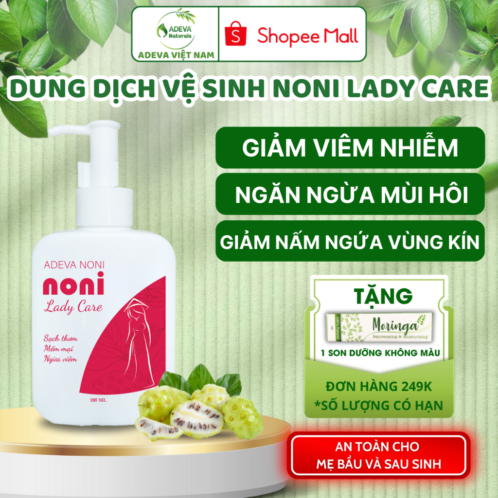 Dung Dịch Vệ Sinh Nữ Adeva Noni, Chiết Xuất Thảo Dược An Toàn Lành Tính, Làm Sạch, Khử Mùi, Dưỡng Ảm