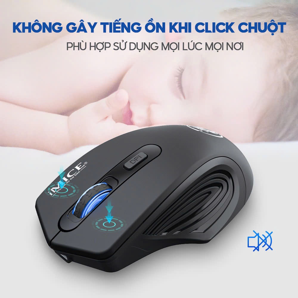 Chuột gaming không dây sạc pin HXSJ G1800 cho game thủ chuyên nghiệp kết nối Wireless 2.4G | BigBuy360 - bigbuy360.vn