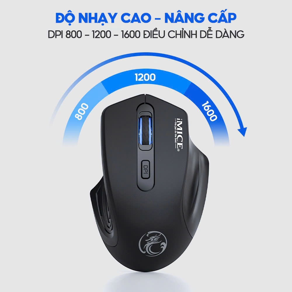 Chuột gaming không dây sạc pin HXSJ G1800 cho game thủ chuyên nghiệp kết nối Wireless 2.4G | BigBuy360 - bigbuy360.vn