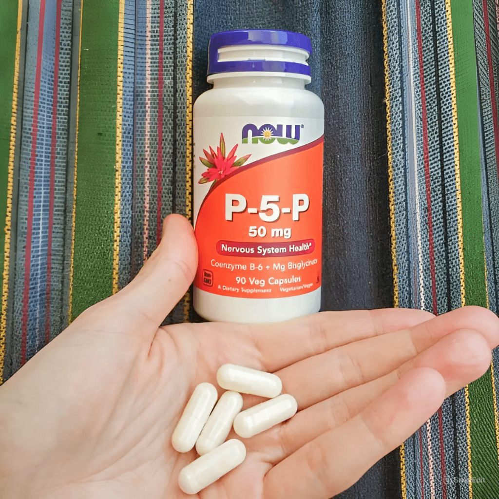 Viên uống magie và vitamin B6 Now P5P của Mỹ (90 viên) giảm căng thẳng, mất ngủ, chuột rút