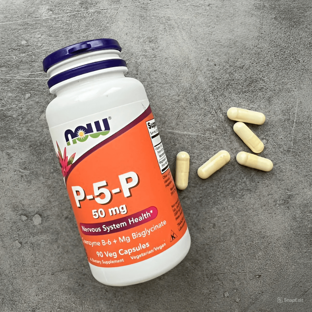 Viên uống magie và vitamin B6 Now P5P của Mỹ (90 viên) giảm căng thẳng, mất ngủ, chuột rút