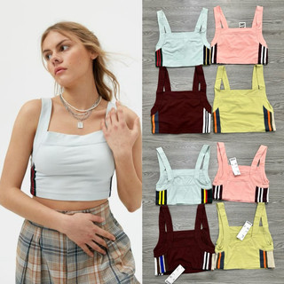 HIPU.VNXK - Áo ba lỗ cổ vuông của Urban kiểu dáng croptop, 4 màu.