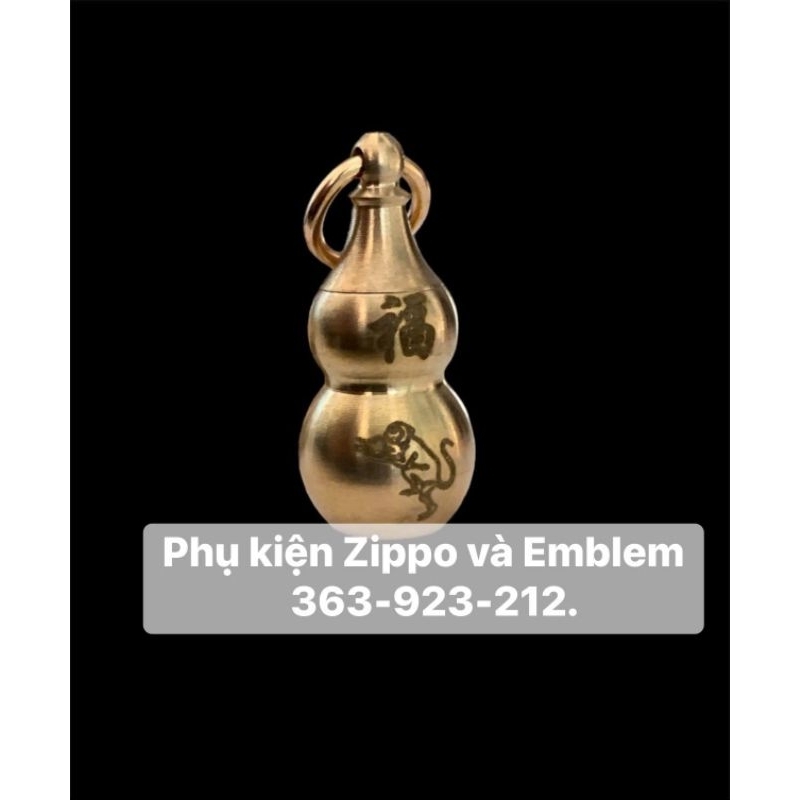 Hồ lô đồng đựng đá zippo tiện lợi