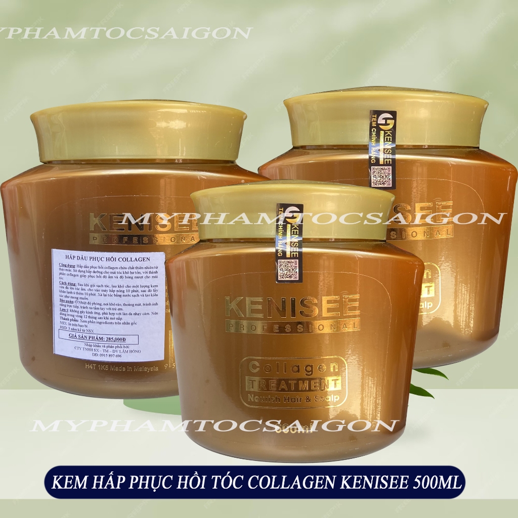 (CHÍNH HÃNG) Hấp dầu Collagen Phục hồi tóc KENISEE 500ml