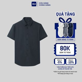 HLA - Áo sơ mi nam ngắn tay cao cấp màu trơn Solid color high quality short sleeves Shirt