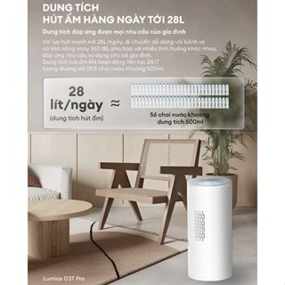 Máy hút ẩm thông minh Lumias D3T Pro – Công suất hút lớn 28L, có chế độ khử ẩm, hỗ trợ sấy quần áo