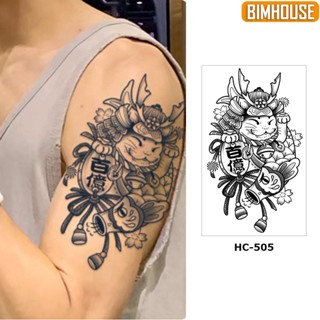  Hình xăm dán mèo thần tài BIMHOUSE hình xăm tạm thời 15 ngày chống nước nhật cổ HC-505 