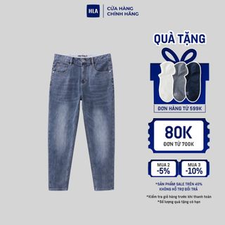 HLA - Quần jeans nam tôn dáng mềm nhẹ đàn hồi cao cấp Dynamic micro-elastic soft light blue Jeans