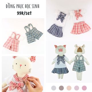 Bộ đồng phục học sinh cho thú bông/búp bê tự phối đồ Tiệm tạp hóa Nhà May