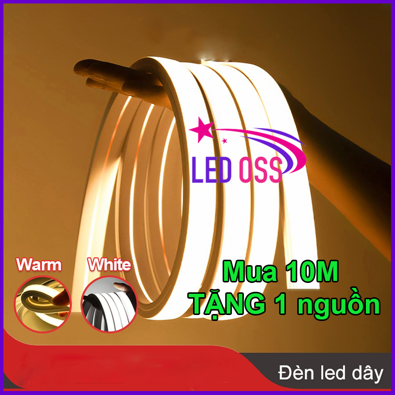 5m 10m Cuộn Dây đèn LED 220V 3030 FCOB (Mua 10m tặng 1 nguồn)