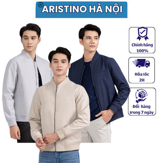   XẢ KHO XL- XXL  Áo khoác gió 2 lớp cổ trụ Aristino chống nhăn chống bụi AJK032W2 