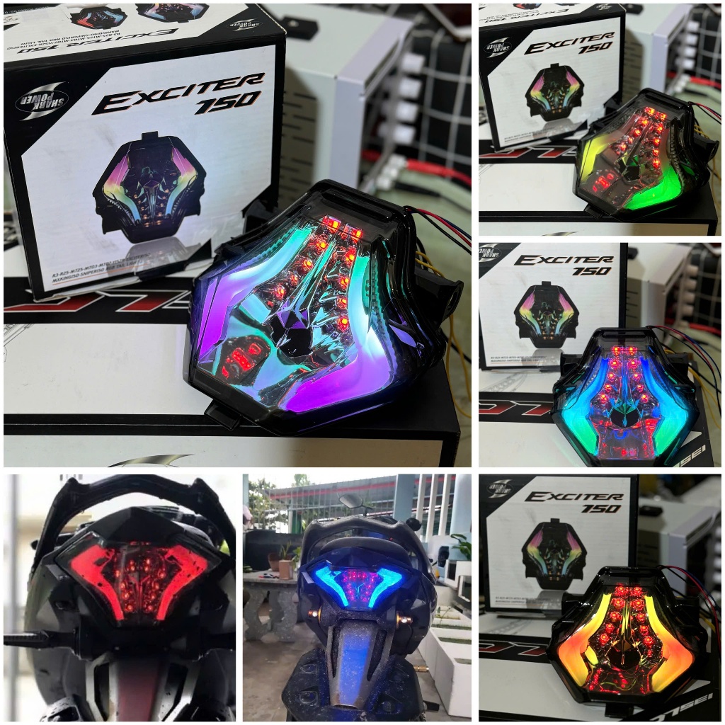 [LẮP NHƯ ZIN] Đèn hậu TST Ex150 tích hợp xinhan Àudi/ Đổi màu nhiều chế độ