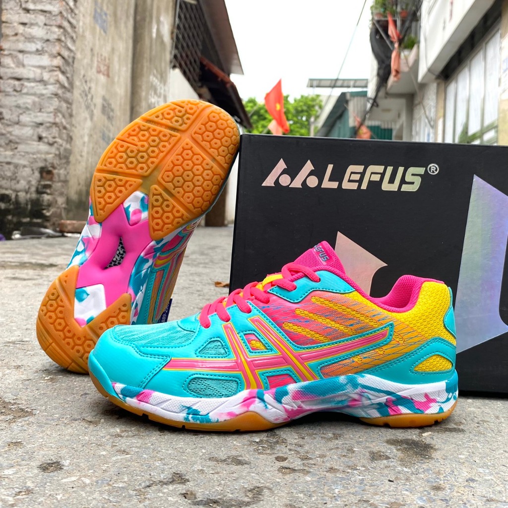 Giày Lefus L08 xanh ngọc (Giày cầu lông, bóng chuyền, Giày Pickleball nam nữ)