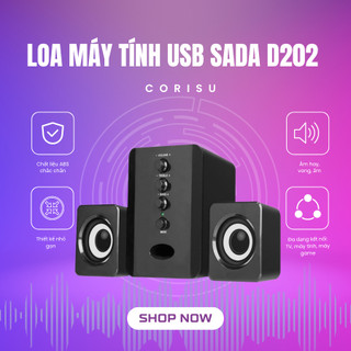 Loa Máy Tính Mini USB SADA D202 Bass Chuẩn, Âm Thanh Tuyệt Đỉnh