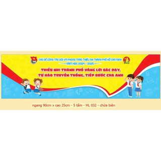 Chủ đề năm học 2024-2025 chất liệu bạt hifex ( trang trí lớp )
