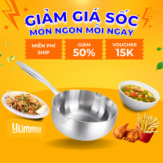 Chảo Inox Đúc Nguyên Khối SEKA Chảo Tuyết Đa Năng Chiên, Xào, Nấu Size Từ 22, 24, 26cm Dùng Cho Mọi Loại Bếp