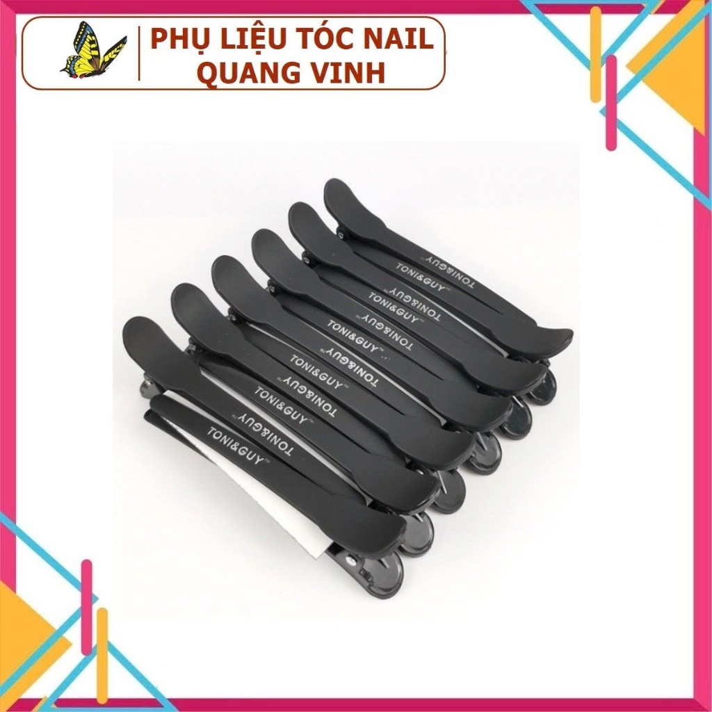 (Sét 12 cây) Kẹp tóc mỏ vịt TONI&GUY không đau tóc chuyên cho salon