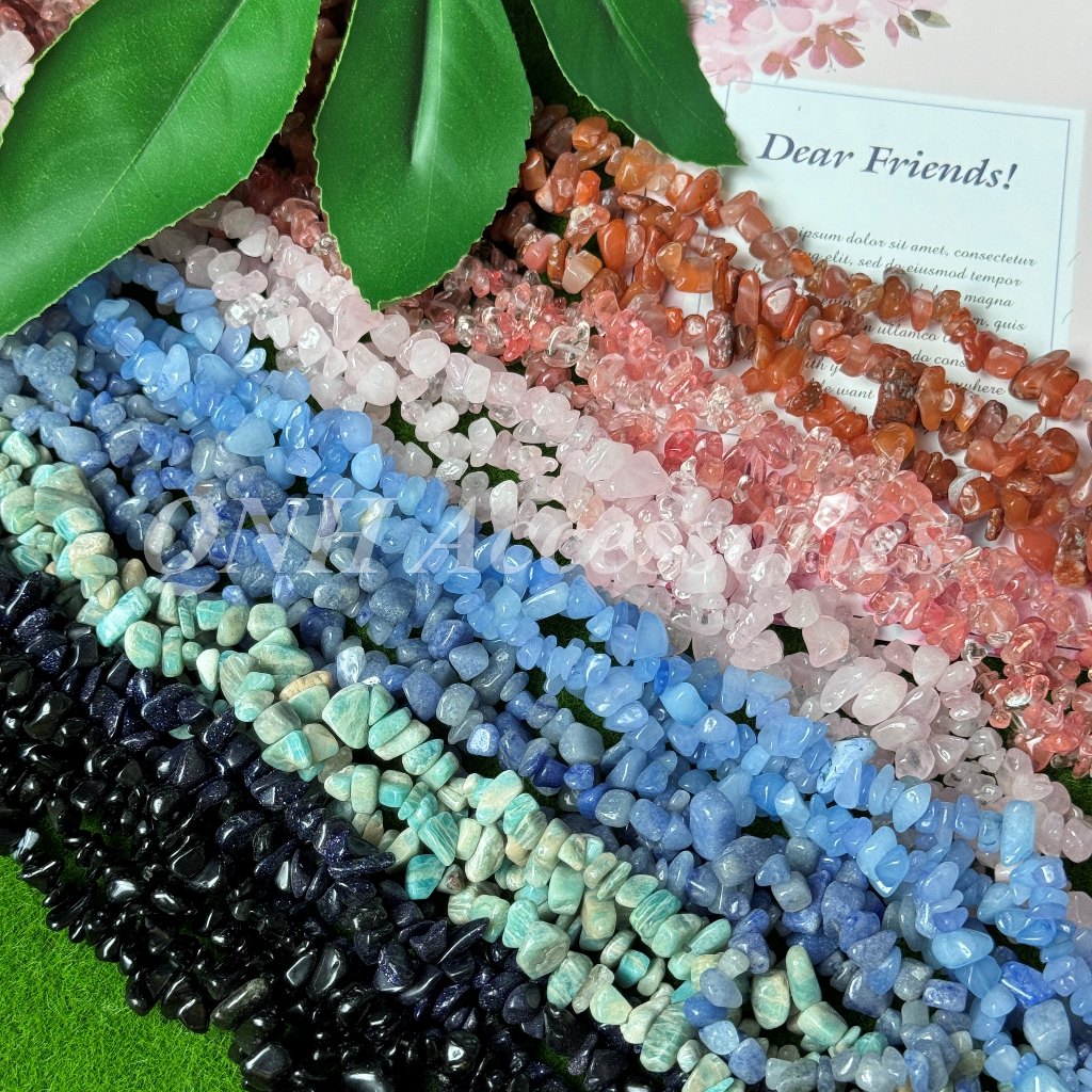 Gói 10g hạt đá vụn phong thủy 5-8mm dùng làm vòng tay, dây chuyền, làm trang sức handmade