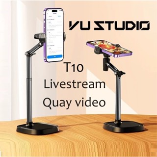 Giá đỡ điện thoại livestream quay video review sản phẩm xem phim quay 360 độ Vu Studio T10, T8