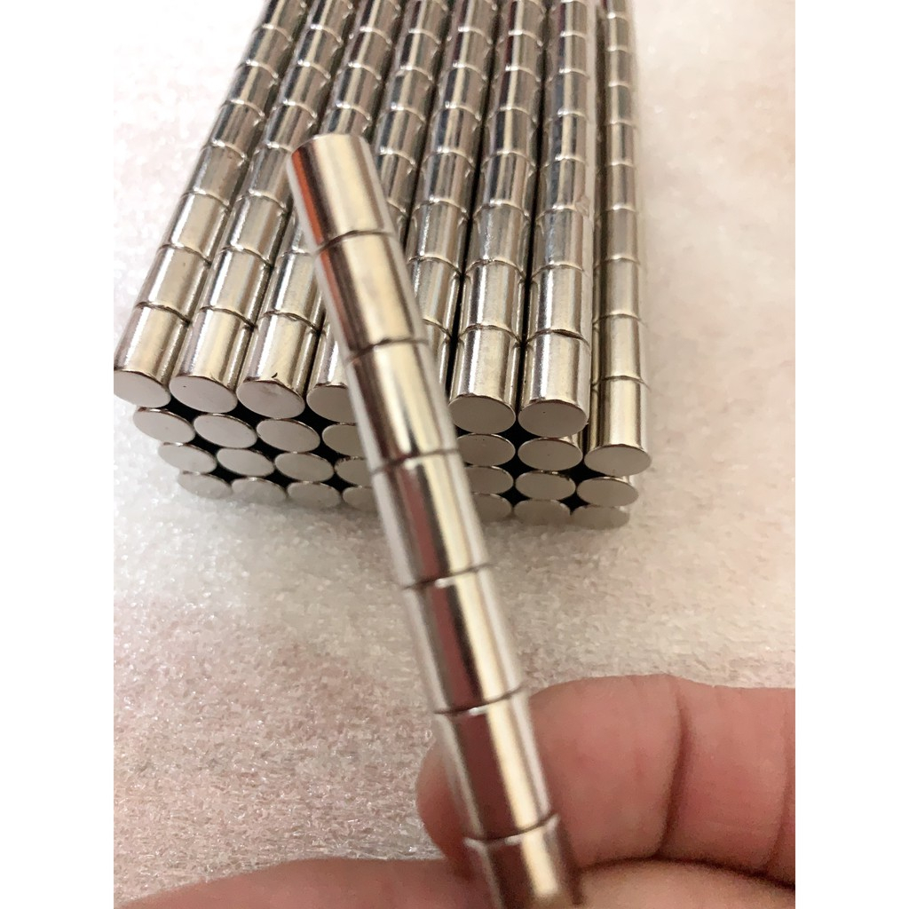 Nam châm đất hiếm trụ tròn 8x10mm siêu hút