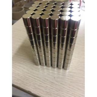 Nam châm đất hiếm trụ tròn 8x10mm siêu hút
