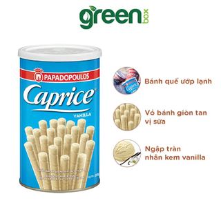 Bánh quế nhân kem vani Caprice Papadopoulos  nhập khẩu Châu Âu 250g Xmas