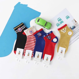  Set 5 đôi tất cotton cổ cao siêu nhân Sao Kẻ bé trai  gái sợi bông mềm mại thoáng khi khử mùi te61 LILIRIA 