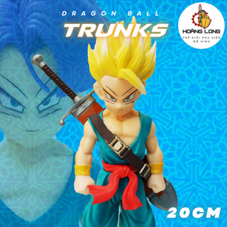 Mô hình Dragonball, Trunks Saiyan 20cm, figure 7 Viên Ngọc Rồng, không kèm hộp, trang trí PC (phụ kiện Hoàng Long)