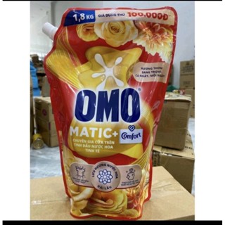 Nước giặt omo Matic cho máy giặt cửa trên hương comfort tinh dầu thơm 1.8kg