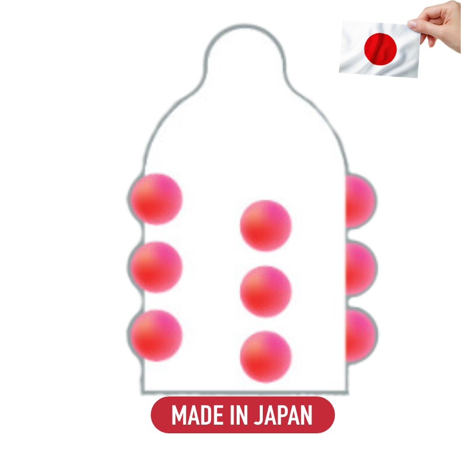 Bao cao su bi, uy tín của NHẬT với 9 bi lớn nhiều bôi trơn SUPER GOLD 4 S tăng kích thước dương vật, chống xuất tinh sớm