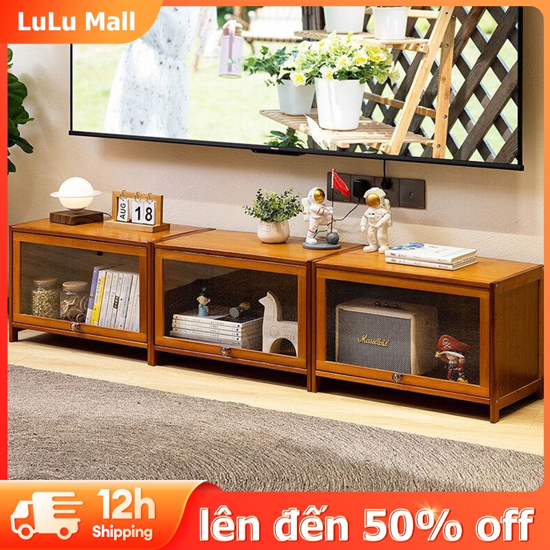 LULU Kệ Tivi Cửa kính, Kệ Tivi Phòng Khách Cửa Lùa Hiện Đại Decor Trang Trí Độc Đáo