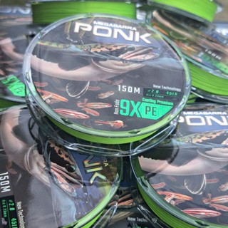 Dây PE câu cá, Dây câu lure PE Megabarra Ponk 9X 150m mịn mượt