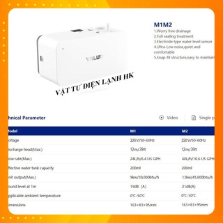  Máy bơm xả nước thải máy lạnh điều hoà Value 12M 12 mét - Bơm thoát nước ngưng M1 M2  CAO CẤP  