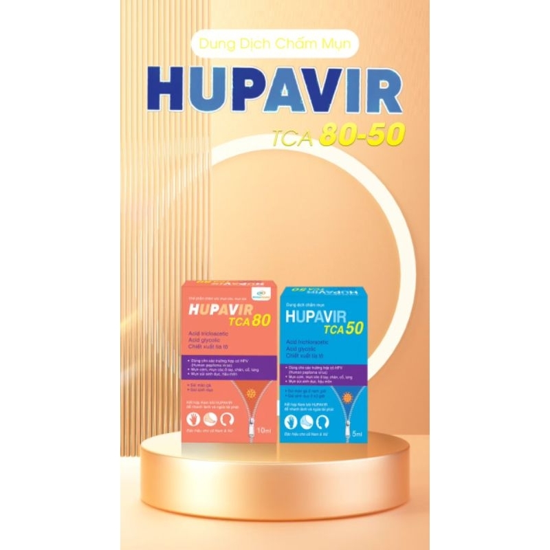 [Che tên] Hupavir TCA 50%, 80% lọ 10ml hỗ trợ trị sùi mào gà (tặng 1 hộp bcs sato)