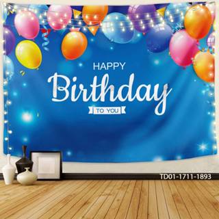 Tranh vải Tín Phát, Backdrop TRANG TRÍ SINH NHẬT treo tường, trang trí sự kiện, khổ lớn 3m*1m8
