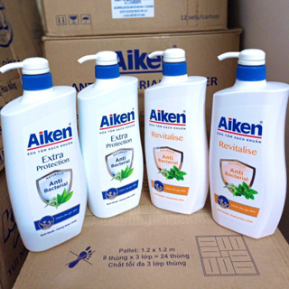 Sữa tắm Sạch khuẩn Aiken  Hương trà xanh/Hương bạc hà 850g