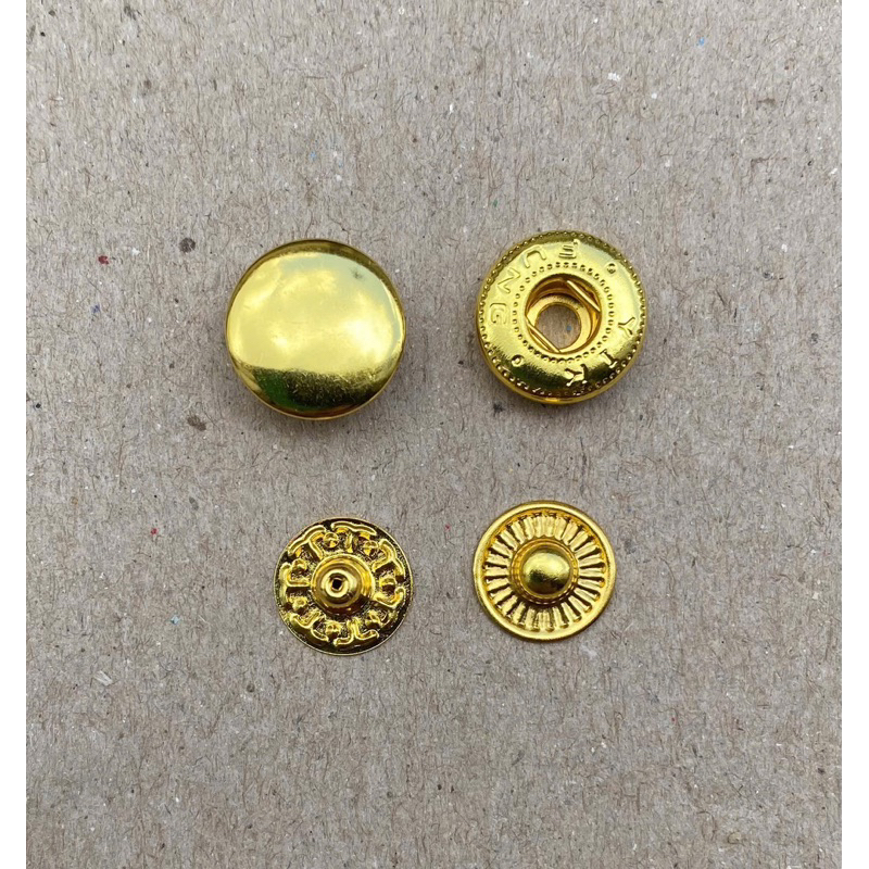 Nút bấm 4 phụ kiện mã #633 size nut 12.5mm màu vàng 24k giá sỉ