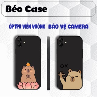 Ốp lưng Samsung galaxy A06 chuột lang nước capy bara ngồi thiền đáng yêu