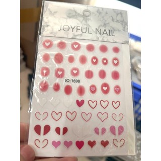 sticker trang trí nail hinh tim