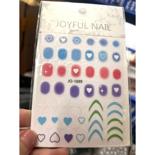 sticker trang trí nail hinh tim
