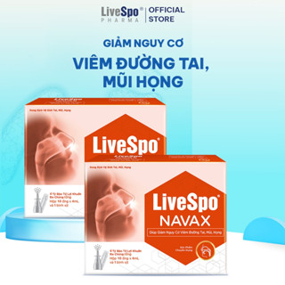Combo 2 Hộp Xịt mũi - họng chứa Bào tử lợi khuẩn - LivSpo Navax Chuyên Dụng (Hộp 10 ống x 4ml)