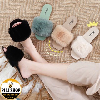 Dép Lông Quai Ngang Đế Bằng Mềm Dẻo Thời Trang Cao Cấp