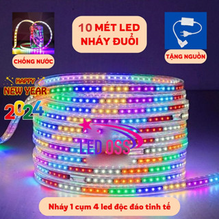  5m 10m Đèn LED dây 2835 nhiều màu nháy đuổi 96led siêu sáng chống nước hắt trần quấn cây. trang trí 