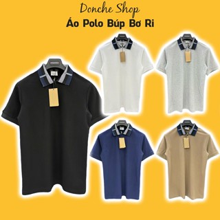 Áo Polo Búp Bơ Ri Cổ Dệt Xanh Hoạ Tiết Kẻ Sọc Caro - Áo Polo Nam Nữ BBR Chất Cotton Siêu Mát 662665