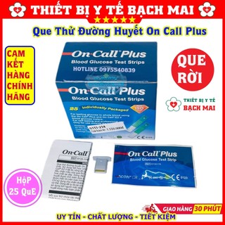 Que Thử Đường Huyết OnCall Plus [25 Que]