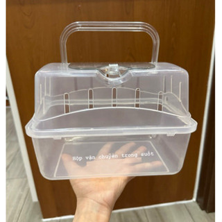 Lồng quai xách trong suốt cho thú cưng hamster, nuôi ốc mượn hồn