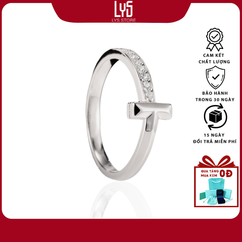 Nhẫn Nam Nữ Modernized Ring Silver 8143 Fullbox TIF - Trang Sức Cao Cấp