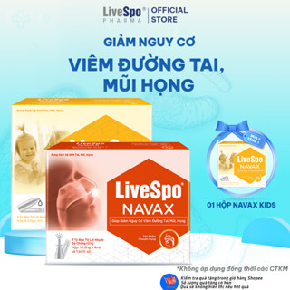 Combo Hộp nhỏ  mũi, họng Livespo Navax Kids và Hộp xịt mũi, họng Livespo Navax chuyên dụng (10 ống)