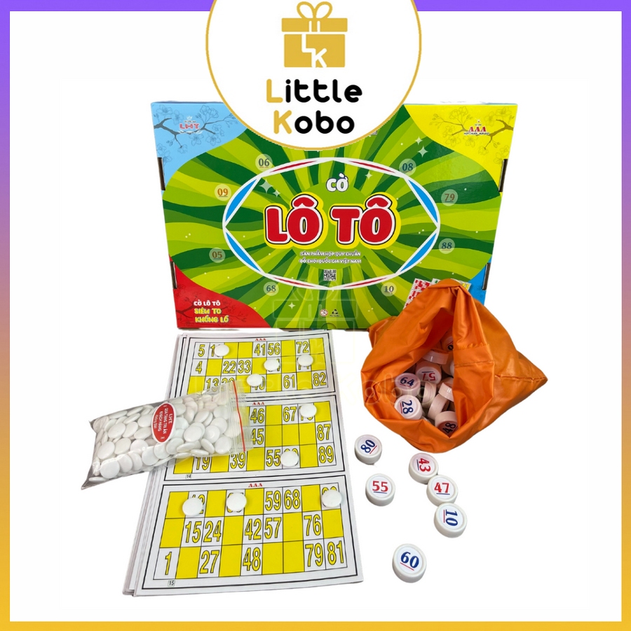 [LHT] Lô Tô Liên Hiệp Thành Loại Xịn 1 Mặt Số Nhựa Melamine Cờ Loto Đồ Chơi Giải Trí Ngày Tết